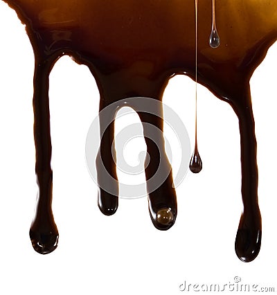 Dripping liquid chocolate Stock Photo