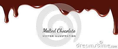 Dripping Melted Chocolate Vector Illustration