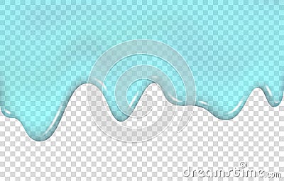 Dripping water isolated on transparent background Vector Illustration
