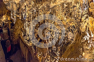 Dripstone cave France Stock Photo