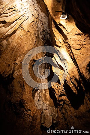 Dripstones at the hermanns Caves in lower austria Stock Photo