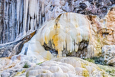 Dripstones in turkish city Resadiye, Turkey, Asia Stock Photo