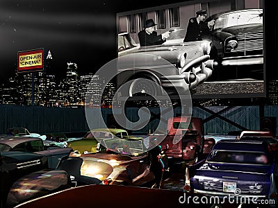 Drive-in Stock Photo