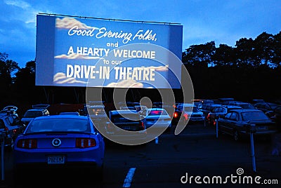 Drive in Movie Theater Editorial Stock Photo