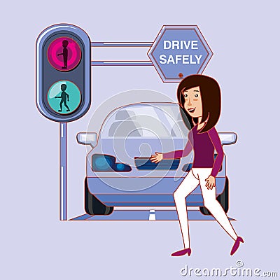 Drive safely design Vector Illustration
