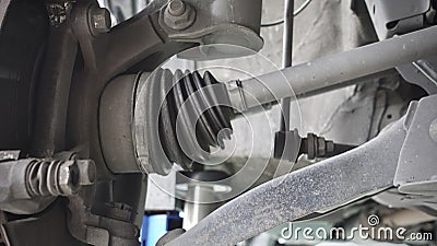 Drive shaft. assembly on a modern automobile Stock Photo