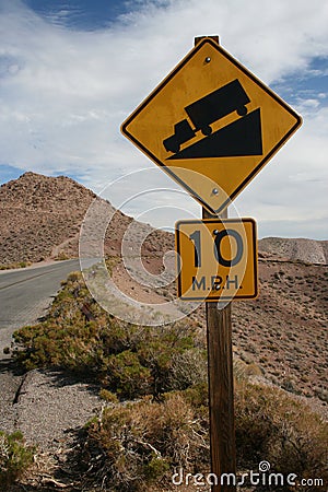 Drive slow sign Stock Photo