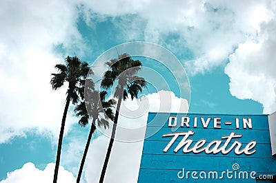Drive-in theater Stock Photo