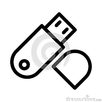 Drive vector thin line icon Vector Illustration