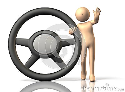 Driver calls for safe driving. Stock Photo