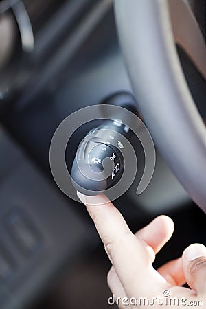 Driver Finger Stock Photo