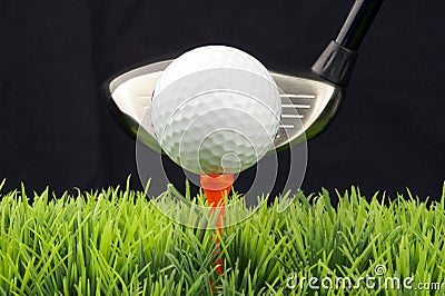 Driver and golfball Stock Photo