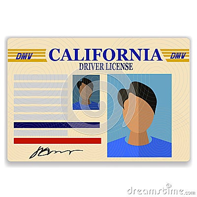 Driver License Vector Illustration