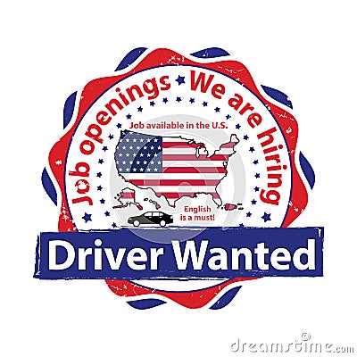 Driver needed. Vector Illustration