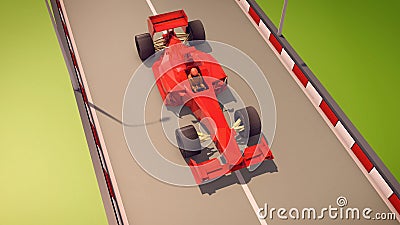 Driver and a Rushing Formula One Stock Photo