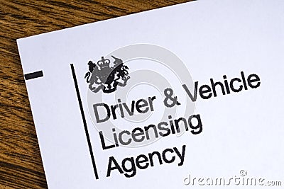 Driver and Vehicle Licensing Agency Editorial Stock Photo