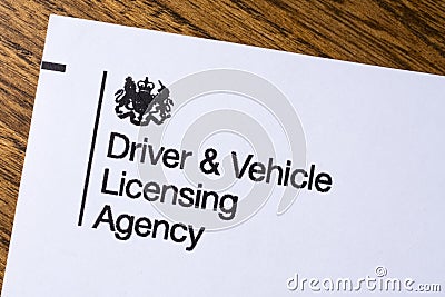 Driver and Vehicle Licensing Agency Editorial Stock Photo