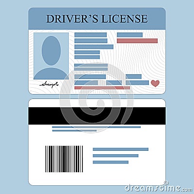 Drivers License Vector Illustration