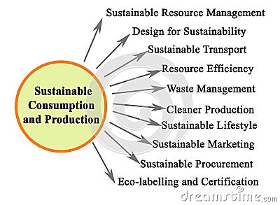 Sustainable Consumption and Production Stock Photo