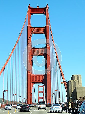 Driving across the golden gate bridge Editorial Stock Photo