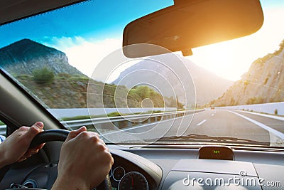 Driving car Stock Photo