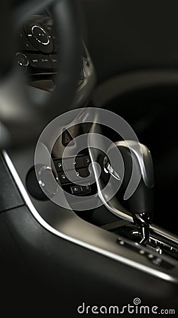 Driving Console Stock Photo