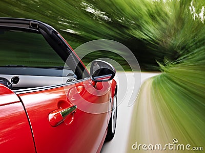 Driving fast Stock Photo