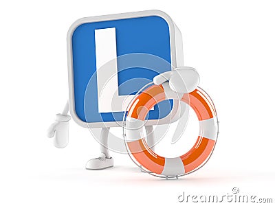 Driving lessons character Stock Photo