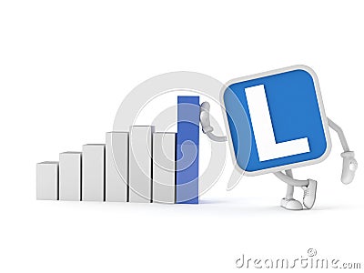 Driving lessons character Stock Photo