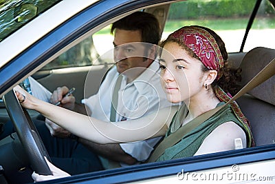 Driving Test Stock Photo