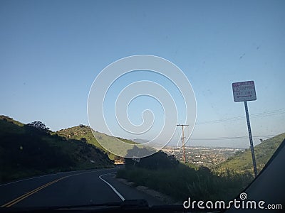 Driving thru California Stock Photo