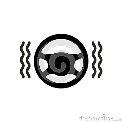 Driving wheel warmer heater icon Vector Illustration