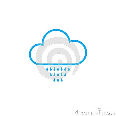 Drizzle weather icon isolated on white background. Vector illustration. Vector Illustration