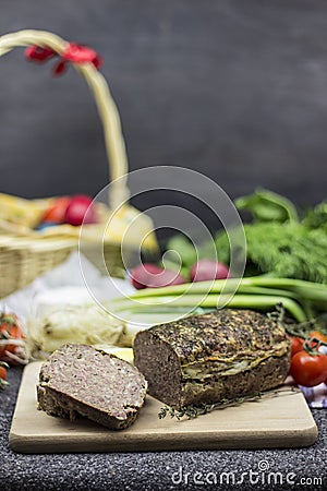 Drob - Romanian Easter Lamb Dish Stock Photo