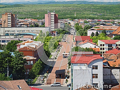 Drobeta Turnu Severin city center, aerial view Editorial Stock Photo