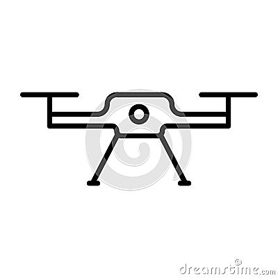 Dron outline vector icon Vector Illustration