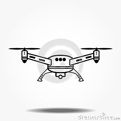 Drone aerial camera icon graphic design logo illustration eps10 Cartoon Illustration