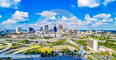 Atlanta, Georgia, USA Skyline Panorama Editorial Stock Photo