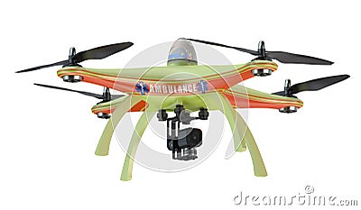 Drone ambulance closeup Stock Photo