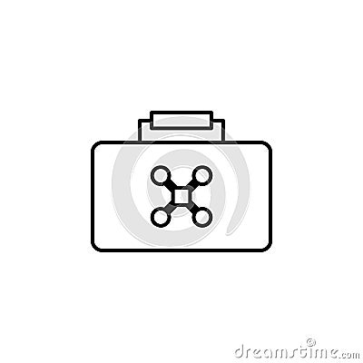 drone in a bag icon. Element of drones for mobile concept and web apps illustration. Thin line icon for website design and develop Cartoon Illustration