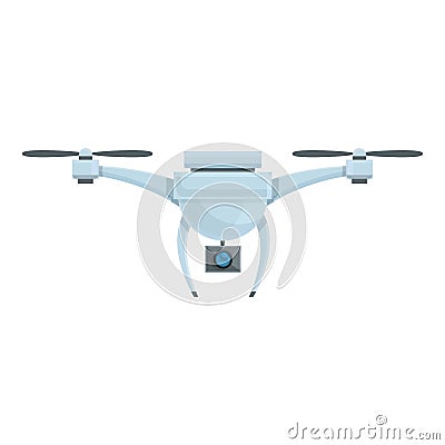 Drone camera icon, cartoon style Vector Illustration