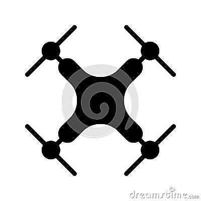 Drone copter vector icon. Drone copter illustration logo. Cartoon Illustration