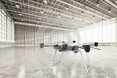 Drone in factory Stock Photo