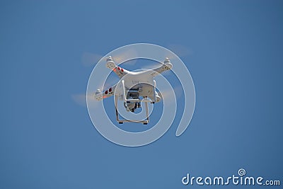 Drone filming in the sky Stock Photo