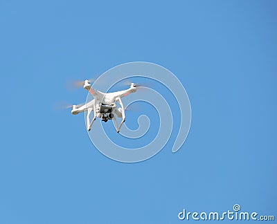 Drone in flight Stock Photo