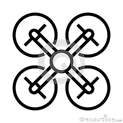 Drone fly icon Vector Illustration