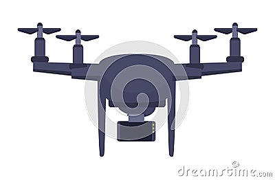 drone flying device tech icon Vector Illustration