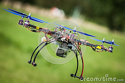 Drone flying Stock Photo