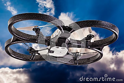 Drone Flying Stock Photo