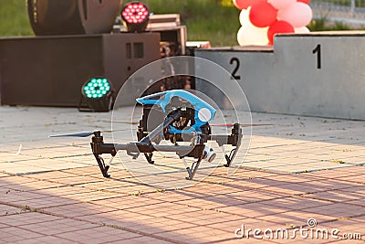 The drone is on the ground Editorial Stock Photo